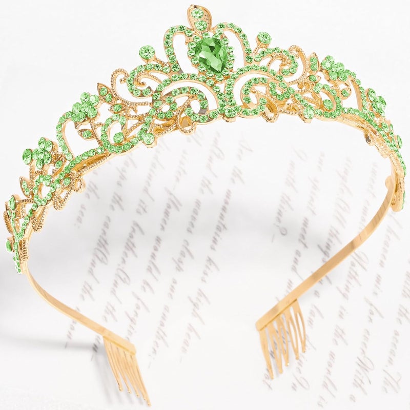 TAROSE Crowns for Women, Queen Crystal Gold Silver Tiaras with White Rhinestone and Combs, Goddess Crown for Wedding Bride Birthday Princess Bridal Shower Hair Accessories for Women - Image 3